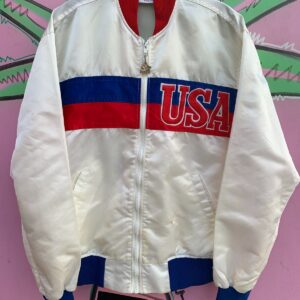 Photo detail:AS-IS 1980S USA OLYMPIC SATIN ZIPUP STARTER JACKET