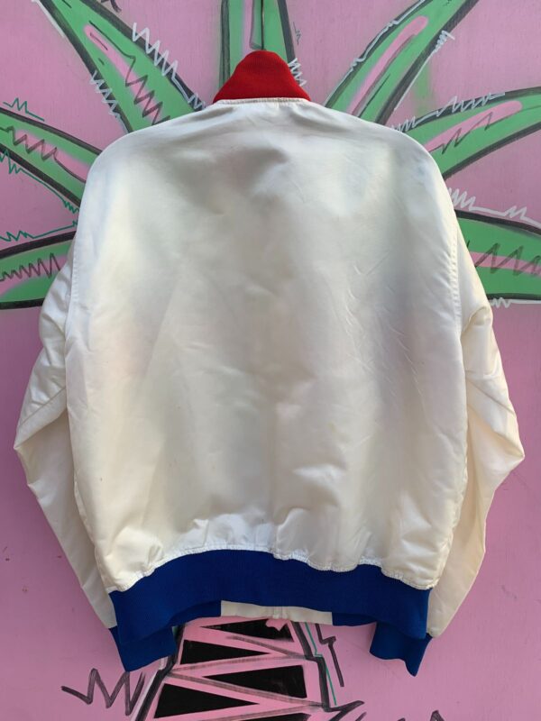 AS-IS 1980S USA OLYMPIC SATIN ZIPUP STARTER JACKET