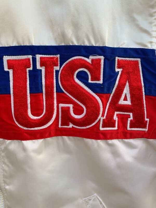 AS-IS 1980S USA OLYMPIC SATIN ZIPUP STARTER JACKET