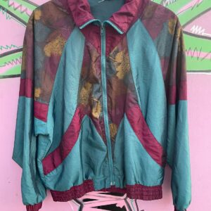 Photo detail:1990S IRIDESCENT COLORBLOCK ZIP-UP WINDBREAKER