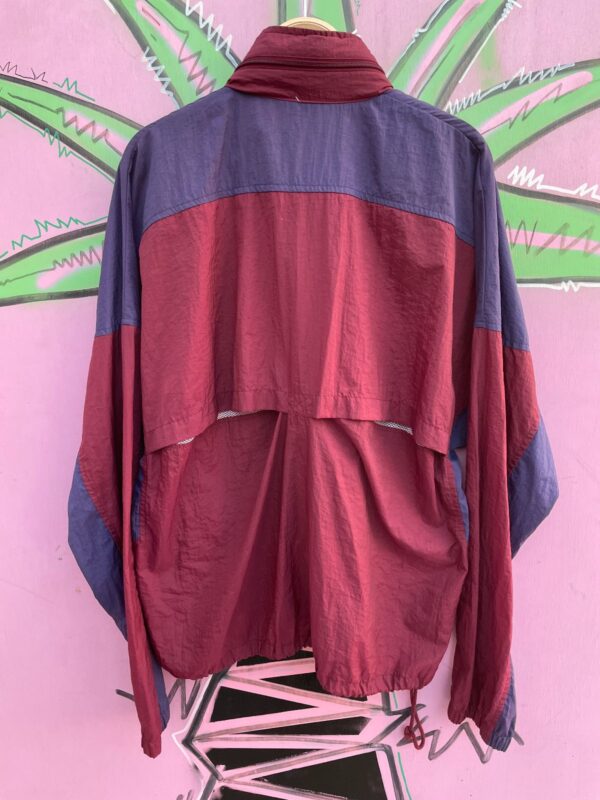 1980S COLOR BLOCK WINDBREAKER JACKET HIDE AWAY HOOD
