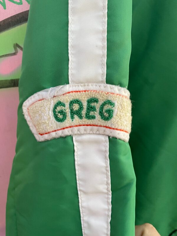 RETRO 1970S VARSITY STRIPE COLLAR CHENILLE BASKETBALL PATCH 77-79 FOR GREG BOMBER JACKET