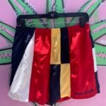 1990S COLOR BLOCK MESH LINING SWIM TRUNK SHORTS