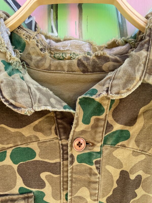 AS-IS DISTRESSED CLOUD CAMO HUNTING LS BD SHIRT