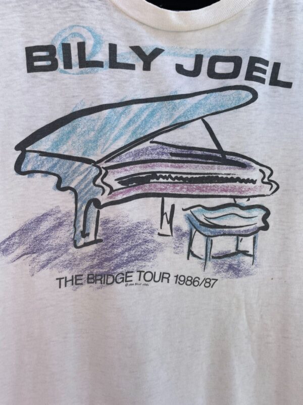 PAPER THIN 1986/87 BILLY JOEL PASTEL PIANO GRAPHIC T-SHIRT
