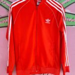 BRIGHT! ORANGE ADIDAS TRACK JACKET