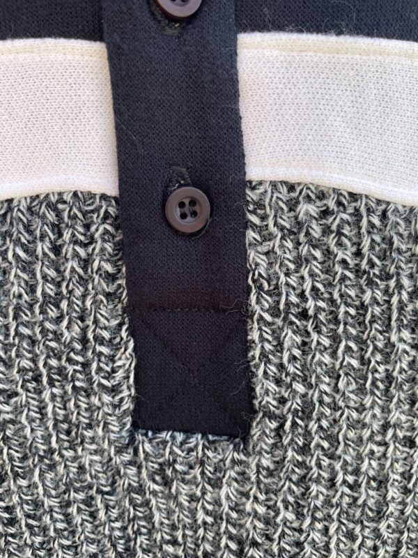 DEADSTOCK 1980S-90S MARLED KNIT PANELED COLOR BLOCK SWEATSHIRT