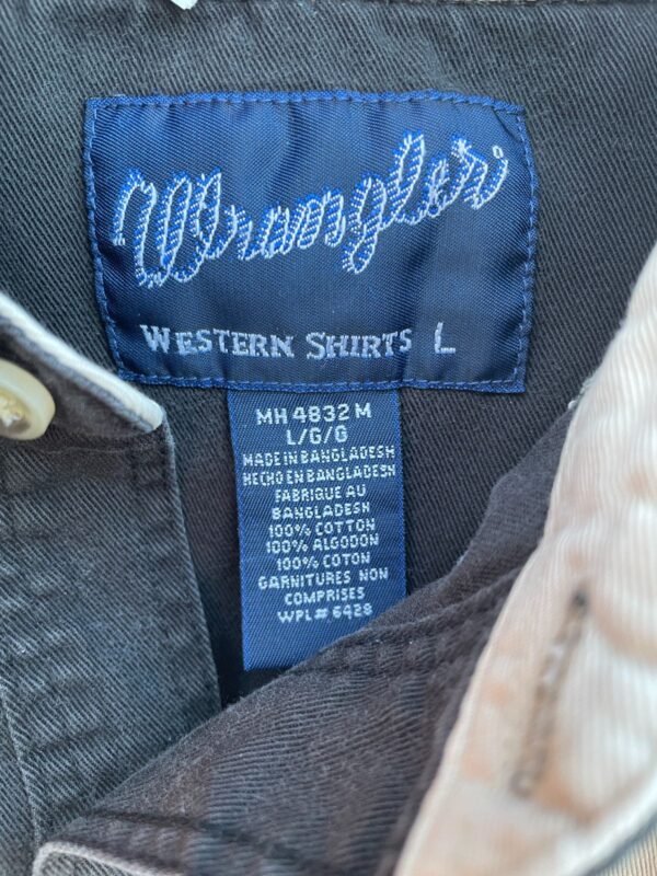1990S COLOR BLOCK WESTERN LONG SLEEVE BUTTON UP SHIRT