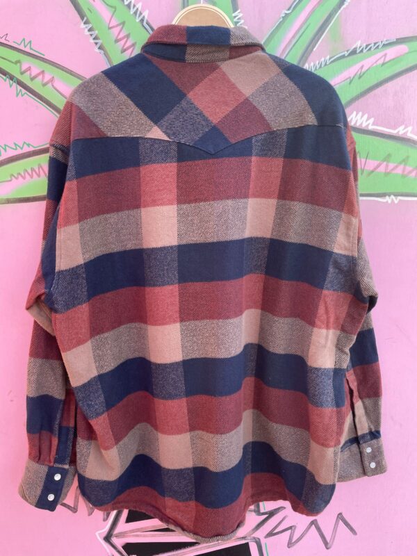 SUPER SOFT! PLAID FLANNEL PEARL SNAP LONG SLEEVE BUTTON UP SHIRT