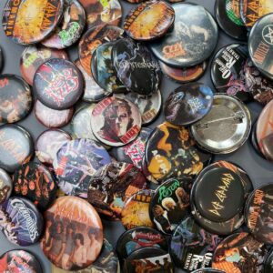 Photo detail:ASST 1980S ROCK N ROLL MUSIC BUTTONS | BUTTON PINS - VINTAGE