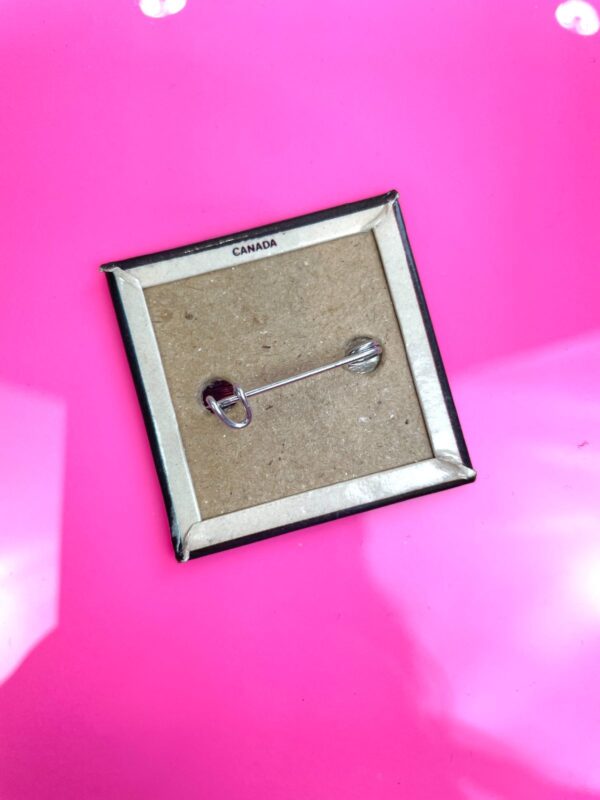 VINTAGE 1980S SQUARE GENESIS INVISIBLE TOUCH BUTTON PIN - MADE IN CANADA