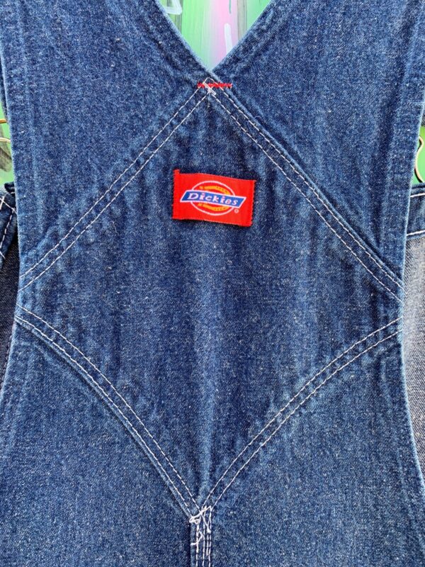 *AS-IS* CLASSIC DARK DENIM CARPENTER OVERALLS CONTRAST STITCH