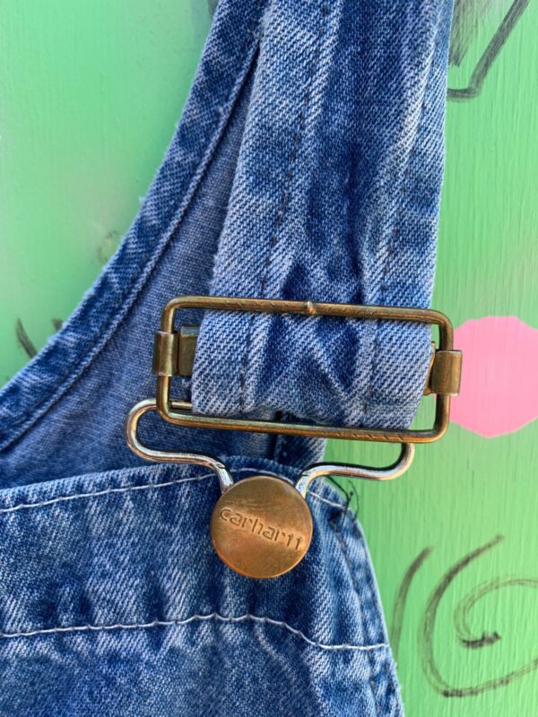*AS-IS* COOL! DOUBLE KNEE DENIM OVERALLS RAW SHORTENED HEM