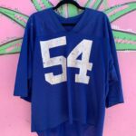 *AS-IS* PERFECTLY DISTRESSED #54 MESH CUT CROPPED FOOTBALL PRACTICE JERSEY