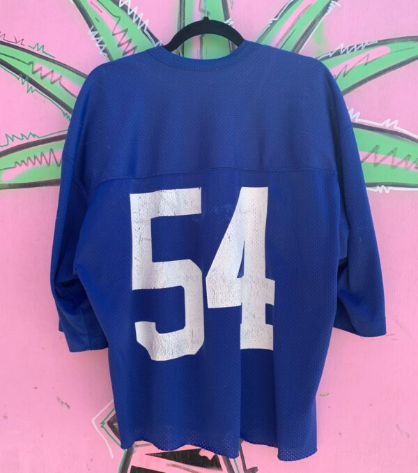 *AS-IS* PERFECTLY DISTRESSED #54 MESH CUT CROPPED FOOTBALL PRACTICE JERSEY