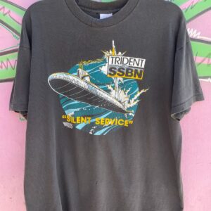 Photo detail:TRIDENT SSBN SILENT SERVICE SUB 1989 GRAPHIC T SHIRT
