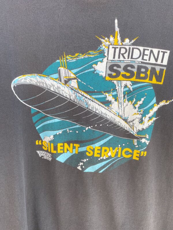 TRIDENT SSBN SILENT SERVICE SUB 1989 GRAPHIC T SHIRT