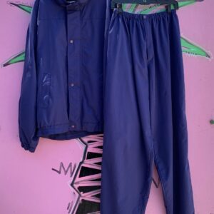 Photo detail:1990S BRUSHED NYLON 2 PIECE TRACK JACKET & PANTS SET - MADE IN TAIWAN