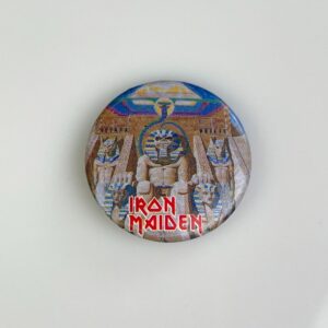 Photo detail:ORIGINAL 1980S IRON MAIDEN POWERSLAVE GRAPHIC BUTTON PIN