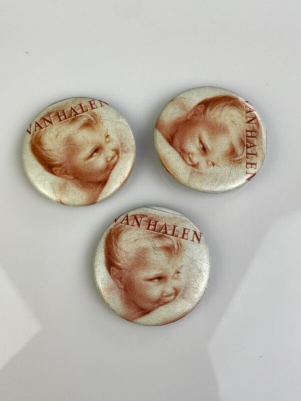 ORIGINAL 1984 VAN HALEN BABY ALBUM COVER BUTTON PIN