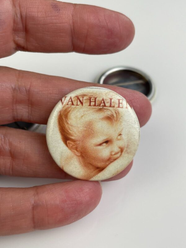 ORIGINAL 1984 VAN HALEN BABY ALBUM COVER BUTTON PIN