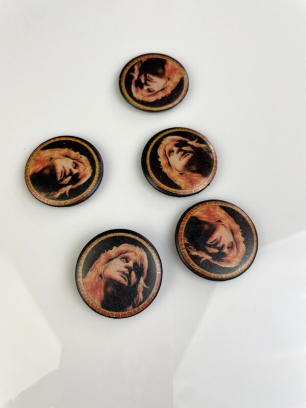ORIGINAL 1980S OZZY OSBOURNE BUTTON PIN