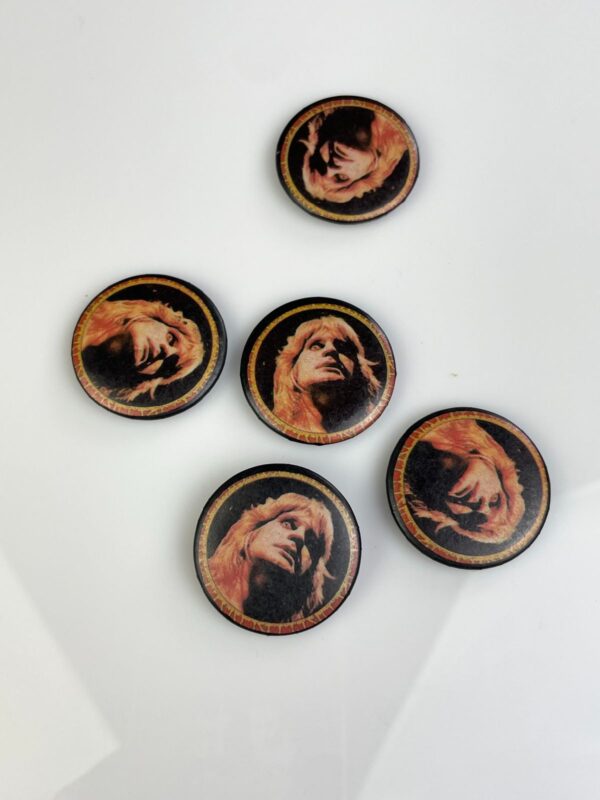 ORIGINAL 1980S OZZY OSBOURNE BUTTON PIN