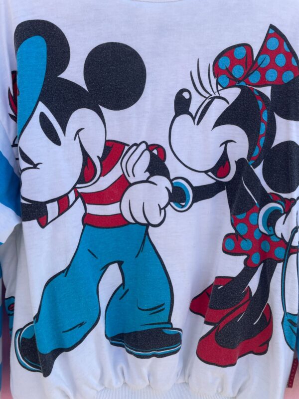 CUTE! 1980S REVERSIBLE MICKEY MOUSE PUFFY SWEATSHIRT - LE PETIT MARIN GRAPHIC