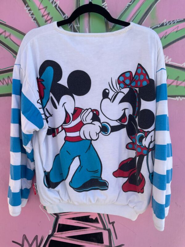 CUTE! 1980S REVERSIBLE MICKEY MOUSE PUFFY SWEATSHIRT - LE PETIT MARIN GRAPHIC