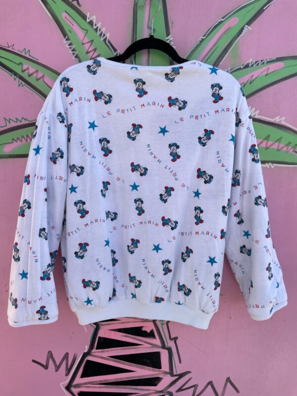 CUTE! 1980S REVERSIBLE MICKEY MOUSE PUFFY SWEATSHIRT - LE PETIT MARIN GRAPHIC