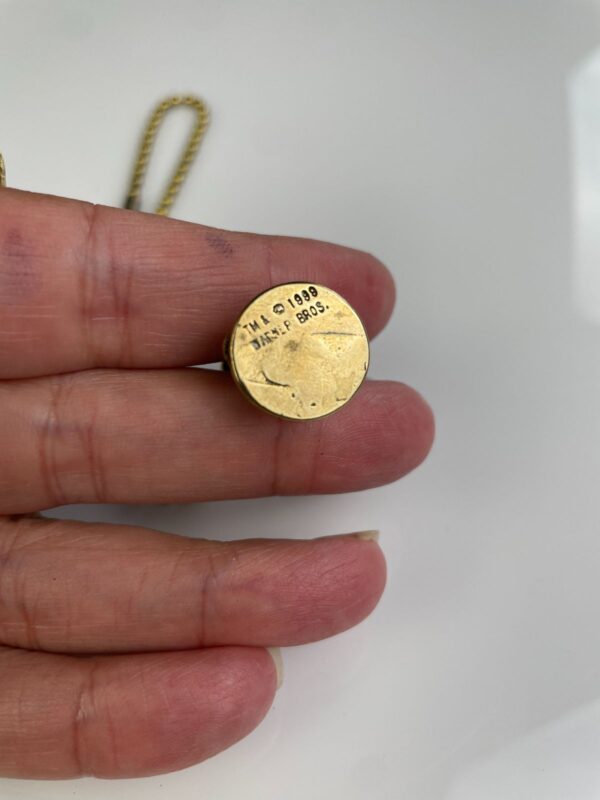 MARVIN THE MARTIAN SOLID BRASS REPLICA FIGURINE PENDANT NECKLACE, HEAVY BALL CHAIN