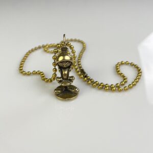 Photo detail:MARVIN THE MARTIAN SOLID BRASS REPLICA FIGURINE PENDANT NECKLACE, HEAVY BALL CHAIN