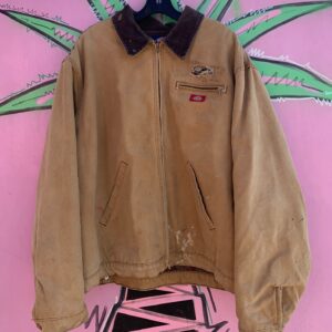 Photo detail:DISTRESSED DICKIES BLANKET LINED CHORE JACKET