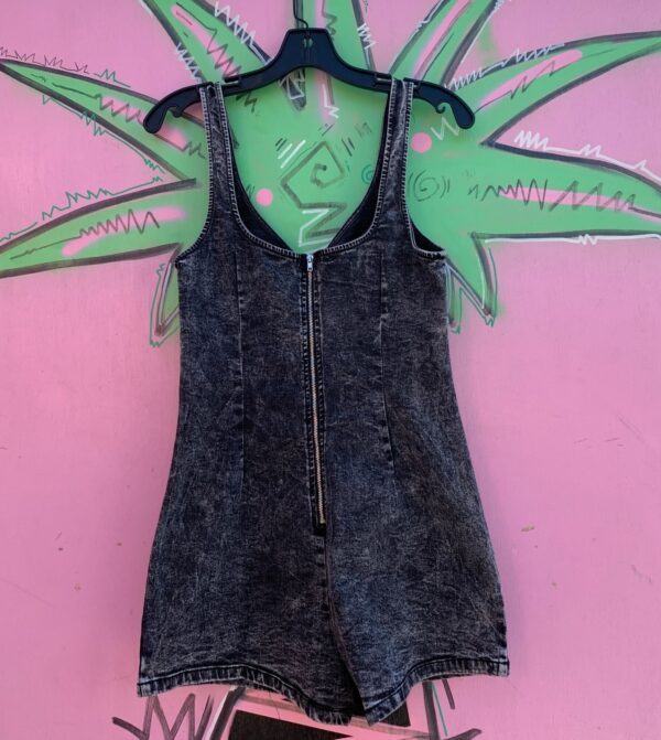 CUTE! ACID WASH BODYCON DENIM DRESS ZIP BACK