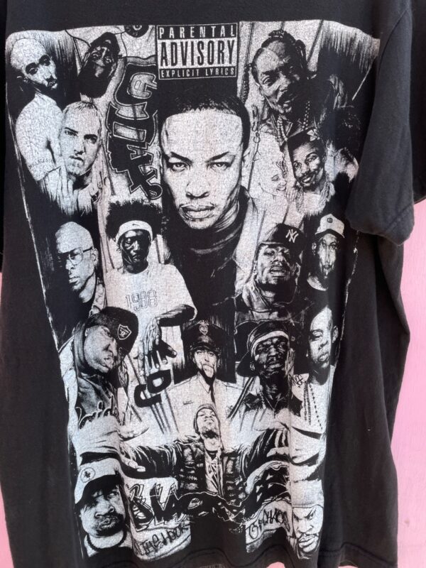 BLACK AND WHITE HIPHOP MONTAGE T-SHIRT