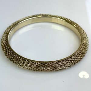 Photo detail:GOLD PLATED METAL MESH BANGLE BRACELET