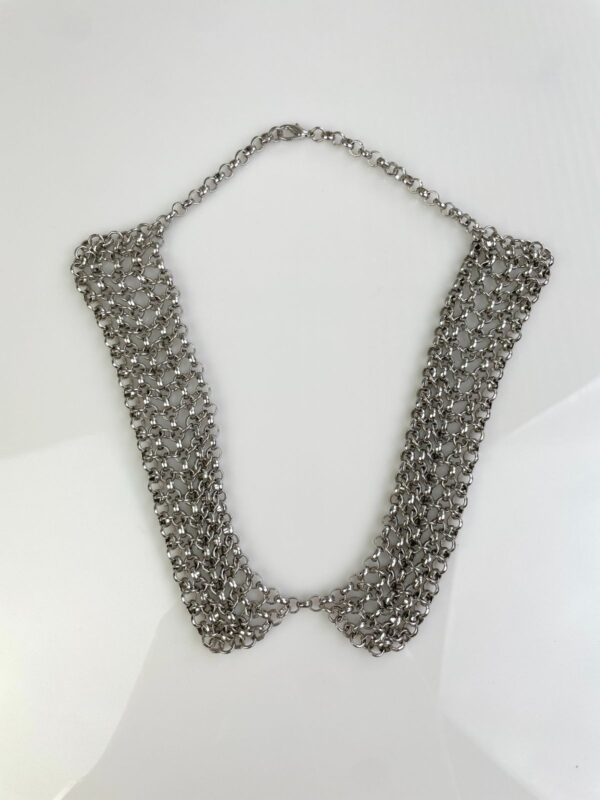 UNIQUE! CHAIN-LINK CHAINMAIL COLLAR STYLE NECKLACE