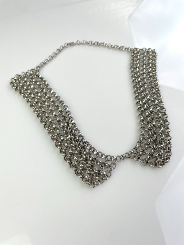 UNIQUE! CHAIN-LINK CHAINMAIL COLLAR STYLE NECKLACE