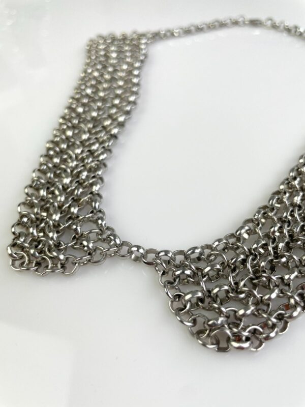 UNIQUE! CHAIN-LINK CHAINMAIL COLLAR STYLE NECKLACE