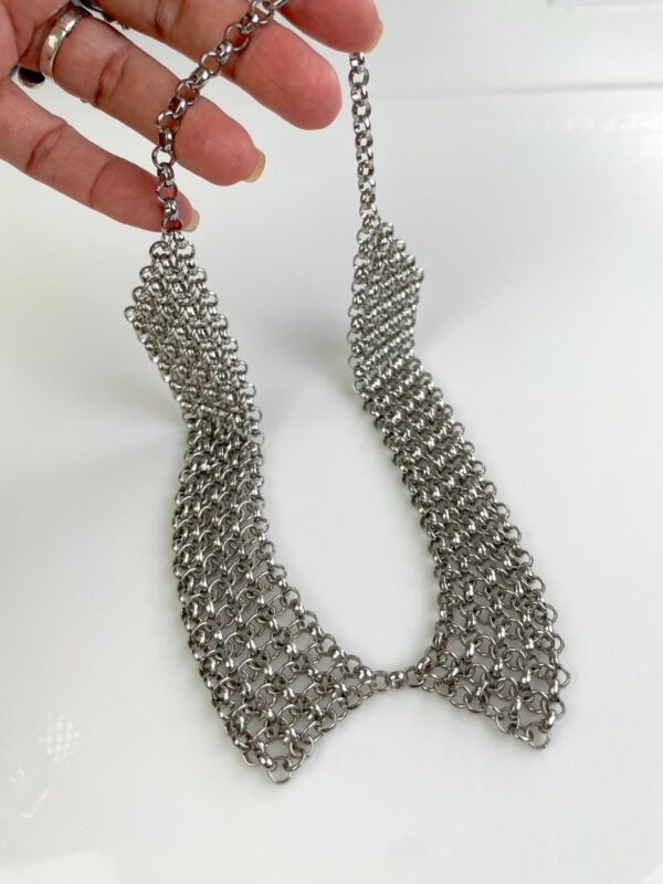 UNIQUE! CHAIN-LINK CHAINMAIL COLLAR STYLE NECKLACE