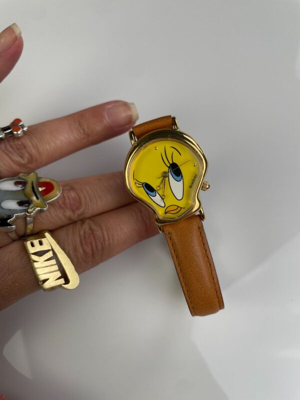 1990S TWEETY BIRD WATCH, GENUINE LEATHER STRAP