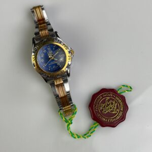 Photo detail:2-TONE STAINLESS STEEL WATCH BLUE DIAL HOLLYWOOD POLO 8000 WRISTWATCH