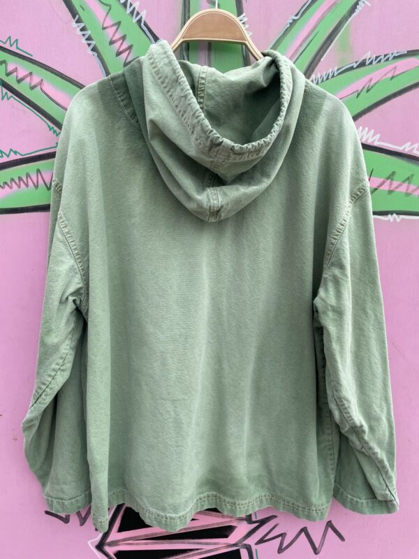 COOL! PERFECTLY SUN FADED HOODED ZIP-UP CANVAS JACKET - MADE IN HONG KONG