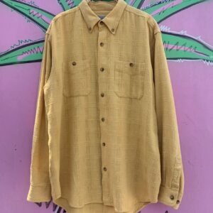 Photo detail:NICE! HEAVY COTTON TWILL RAISED PLAID DESIGN LONG SLEEVE BUTTON DOWN SHIRT
