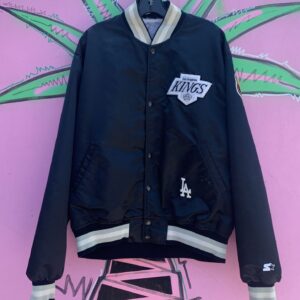 Photo detail:AS-IS NHL LOS ANGELES KINGS SATIN BUTTON-UP JACKET
