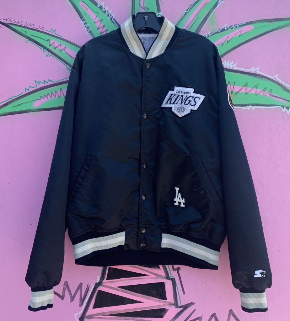 AS-IS NHL LOS ANGELES KINGS SATIN BUTTON-UP JACKET