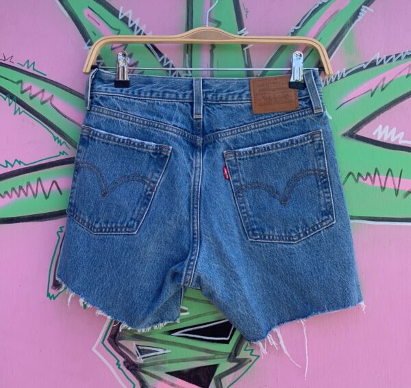 CLASSIC WASH "WEDGIE" FIT CUT OFF DENIM SHORTS