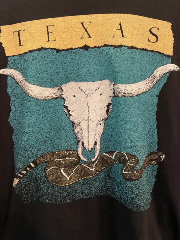 TEXAS LONGHORN & RATTLESNAKE GRAPHIC SINGLE STITCH TSHIRT