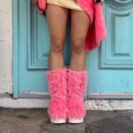 FUN! FUZZY PINK PLATFORM UGG BOOTS