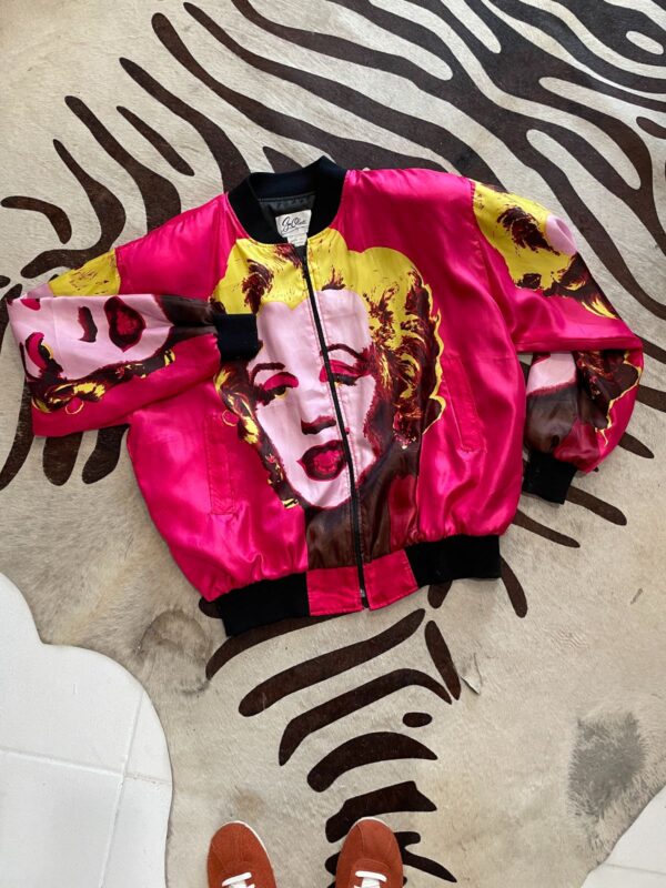WOW! ALL OVER PRINT MARILYN MONROE SILKY BOMBER JACKET